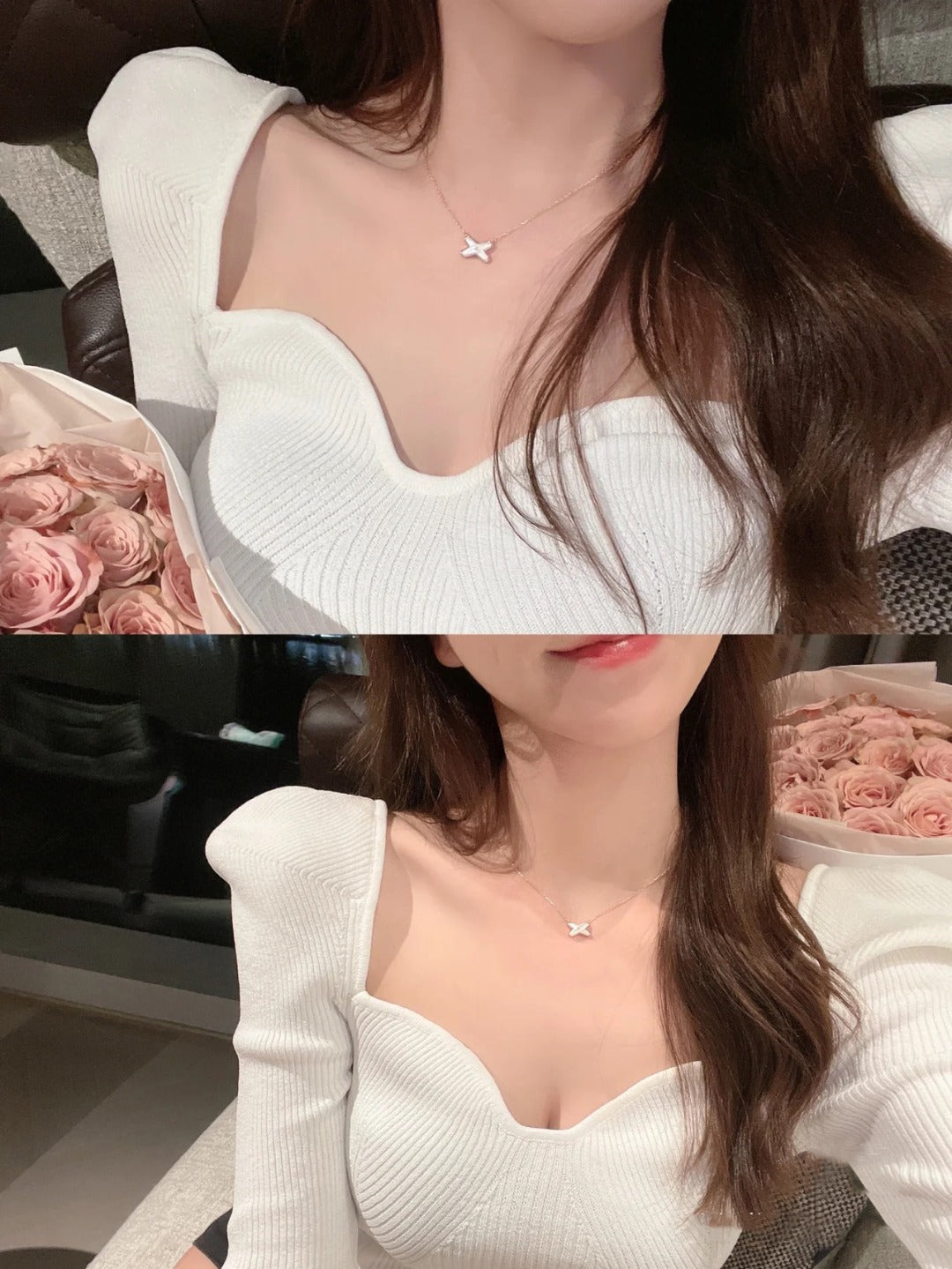 [Love's Uplift]JEUX DE NECKLACE 1 DIAMOND