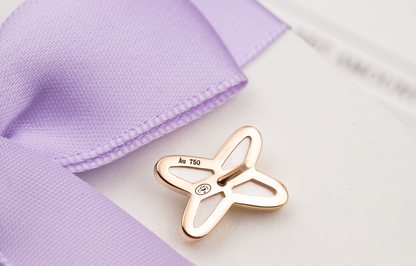 [Love's Uplift]JEUX DE WHITE MOP PINK GOLD DIAMOND EARRINGS