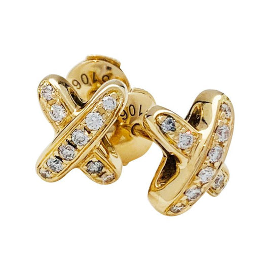[Love's Uplift]JEUX DE GOLD DIAMOND EARRINGS