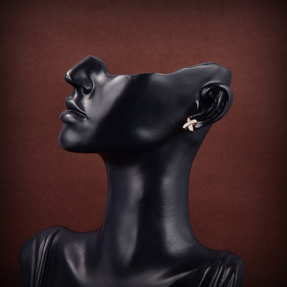 [Love's Uplift]JEUX DE GOLD DIAMOND EARRINGS