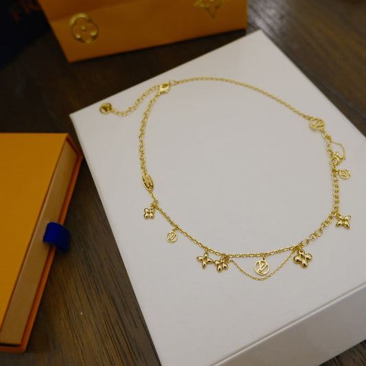 [Love's Uplift]BLOOMING SUPPLE NECKLACE BRASS