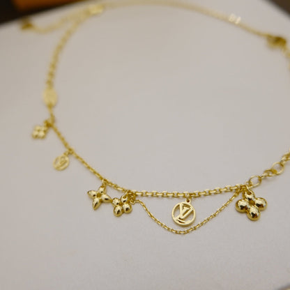 [Love's Uplift]BLOOMING SUPPLE NECKLACE BRASS