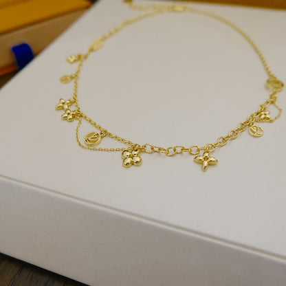 [Love's Uplift]BLOOMING SUPPLE NECKLACE BRASS