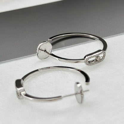 [Love's Uplift ]CREOLES MOVE UNO PM DIAMOND EARRINGS