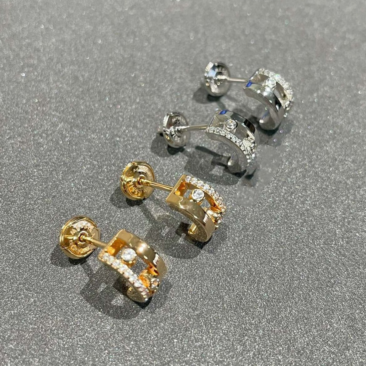 [Love's Uplift ]MOVE ROMANE EARRINGS DIAMOND