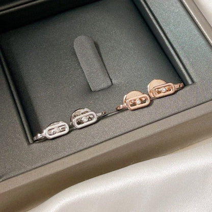 [Love's Uplift ]CREOLES MOVE UNO MINI 1 DIAMOND EARRINGS