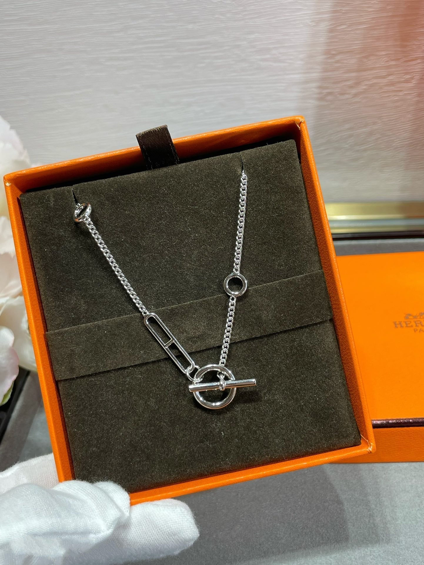 [Love's Uplift]HM STERLING CHAINE D'ANCRE HEART
