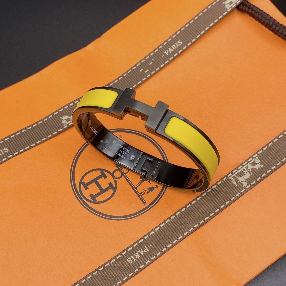 [Love's Uplift]CLIC HM SO BLACK YELLOW BRACELET