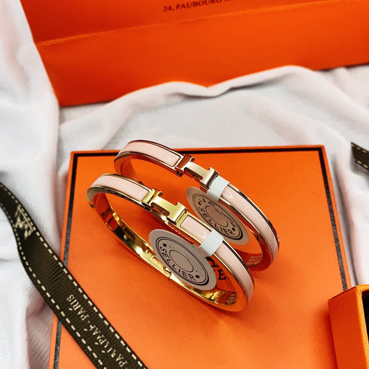 [Love's Uplift]CLASSIC HM CLIC  PINK 8MM ENAMEL BRACELET