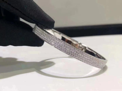 [Love's Uplift]HM KELLY BRACELET IN SILVER AND FULL PAVE DIAMOND