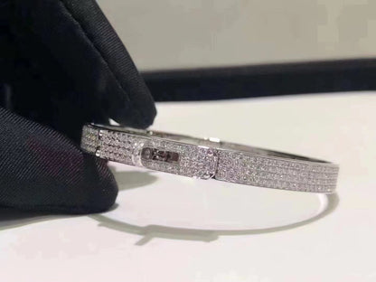 [Love's Uplift]HM KELLY BRACELET IN SILVER AND FULL PAVE DIAMOND