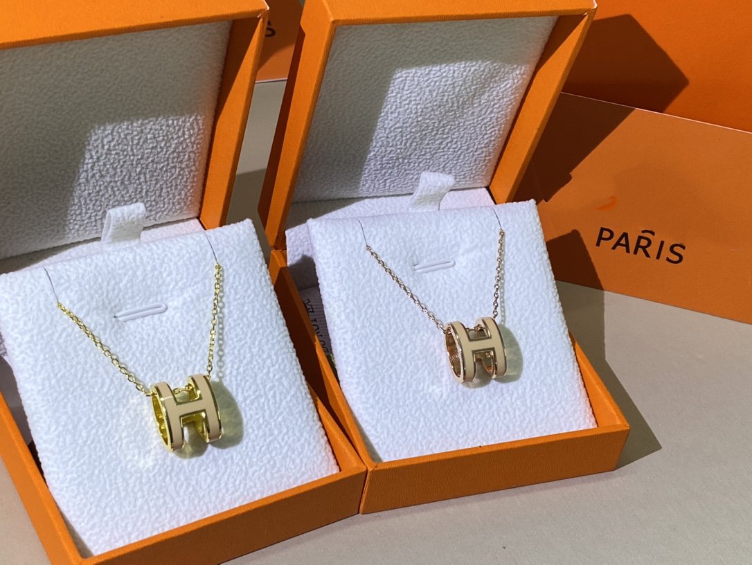[Love's Uplift]HM CLIC YELLOW ENAMEL GOLD NECKLACE