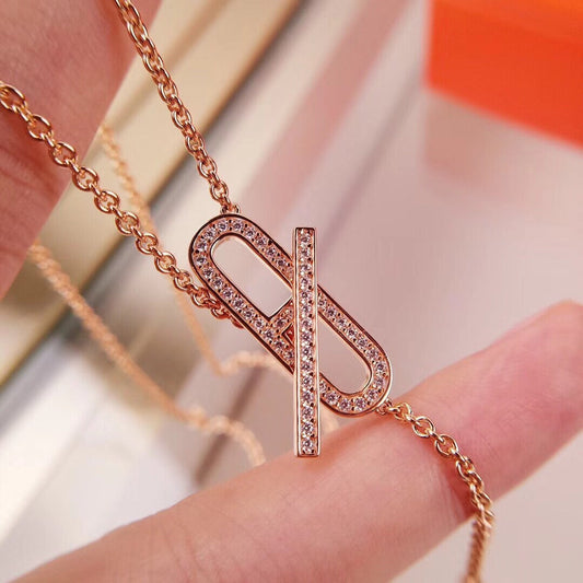 [Love's Uplift]HM FIRE PIG NOSE NECKLACE TRENDY STREET