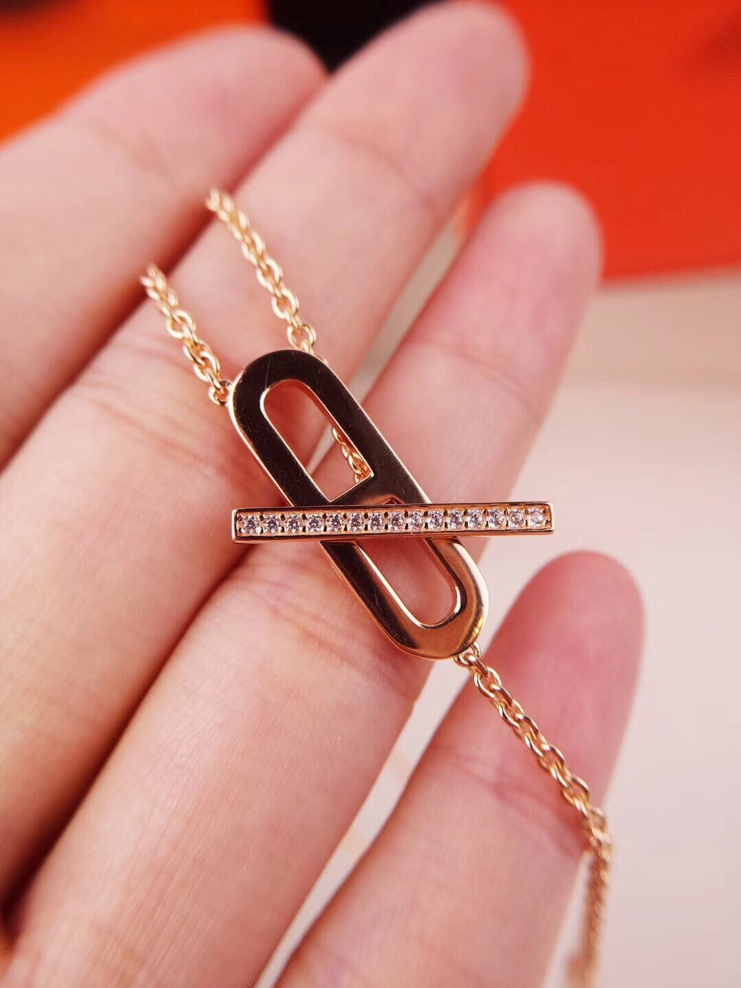 [Love's Uplift]HM FIRE PIG NOSE NECKLACE TRENDY STREET