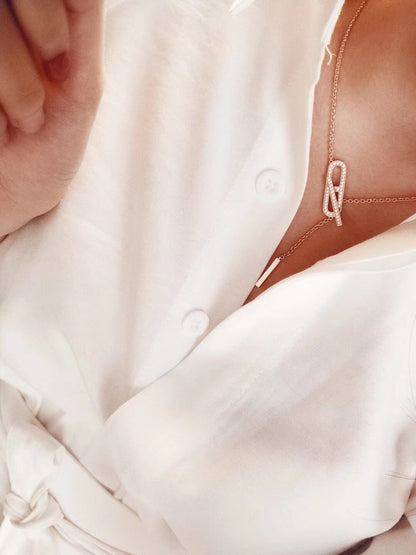 [Love's Uplift]HM FIRE PIG NOSE NECKLACE TRENDY STREET