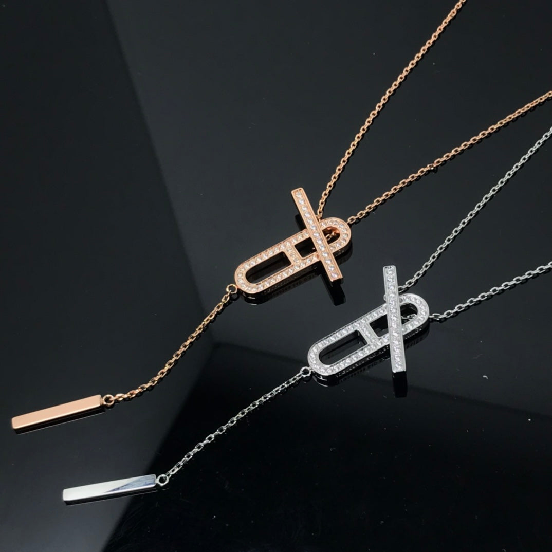 [Love's Uplift]HM NECKLACE PLATINUM ROSE GOLD DIAMOND