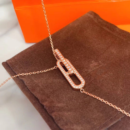 [Love's Uplift]HM NECKLACE PLATINUM ROSE GOLD DIAMOND