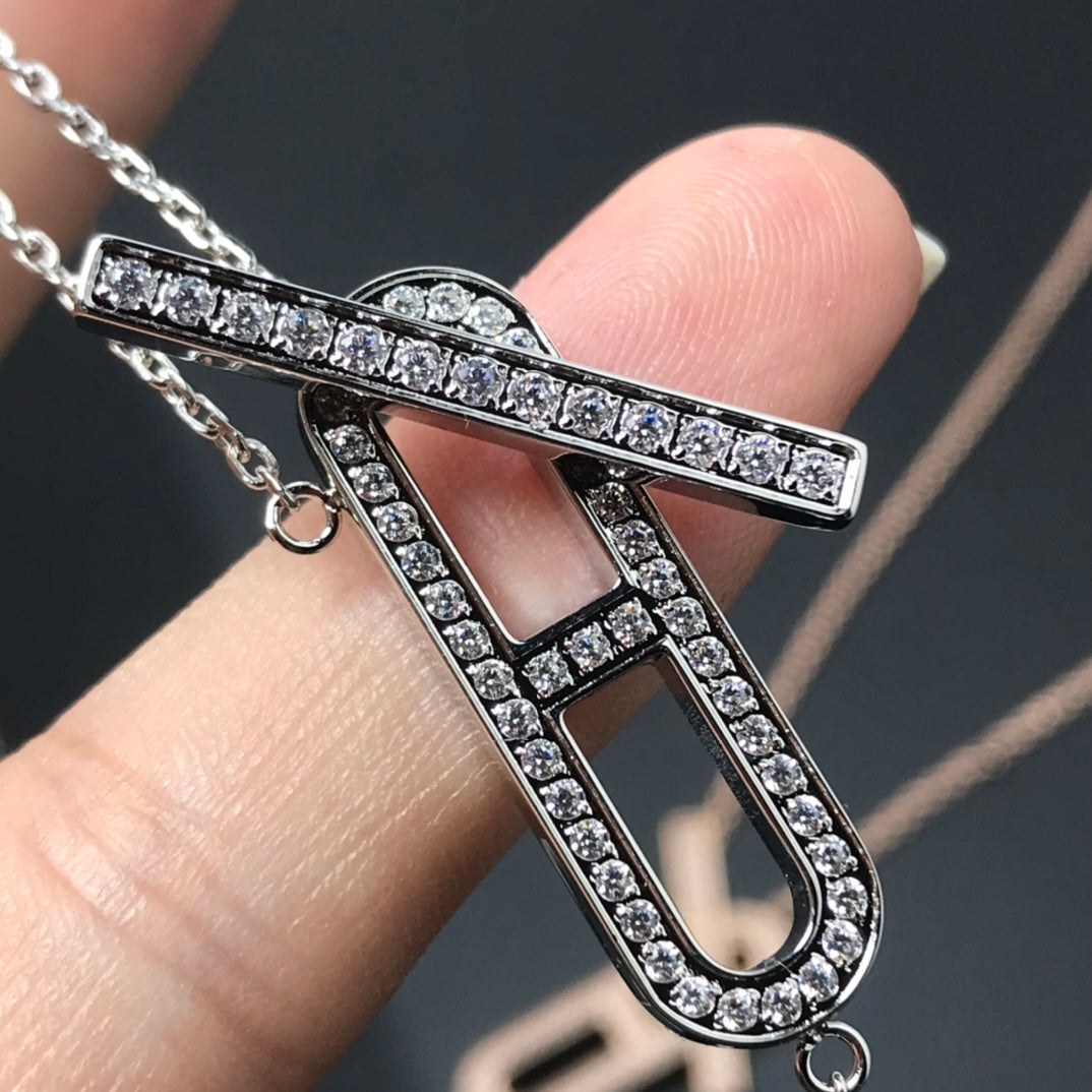 [Love's Uplift]HM NECKLACE PLATINUM ROSE GOLD DIAMOND