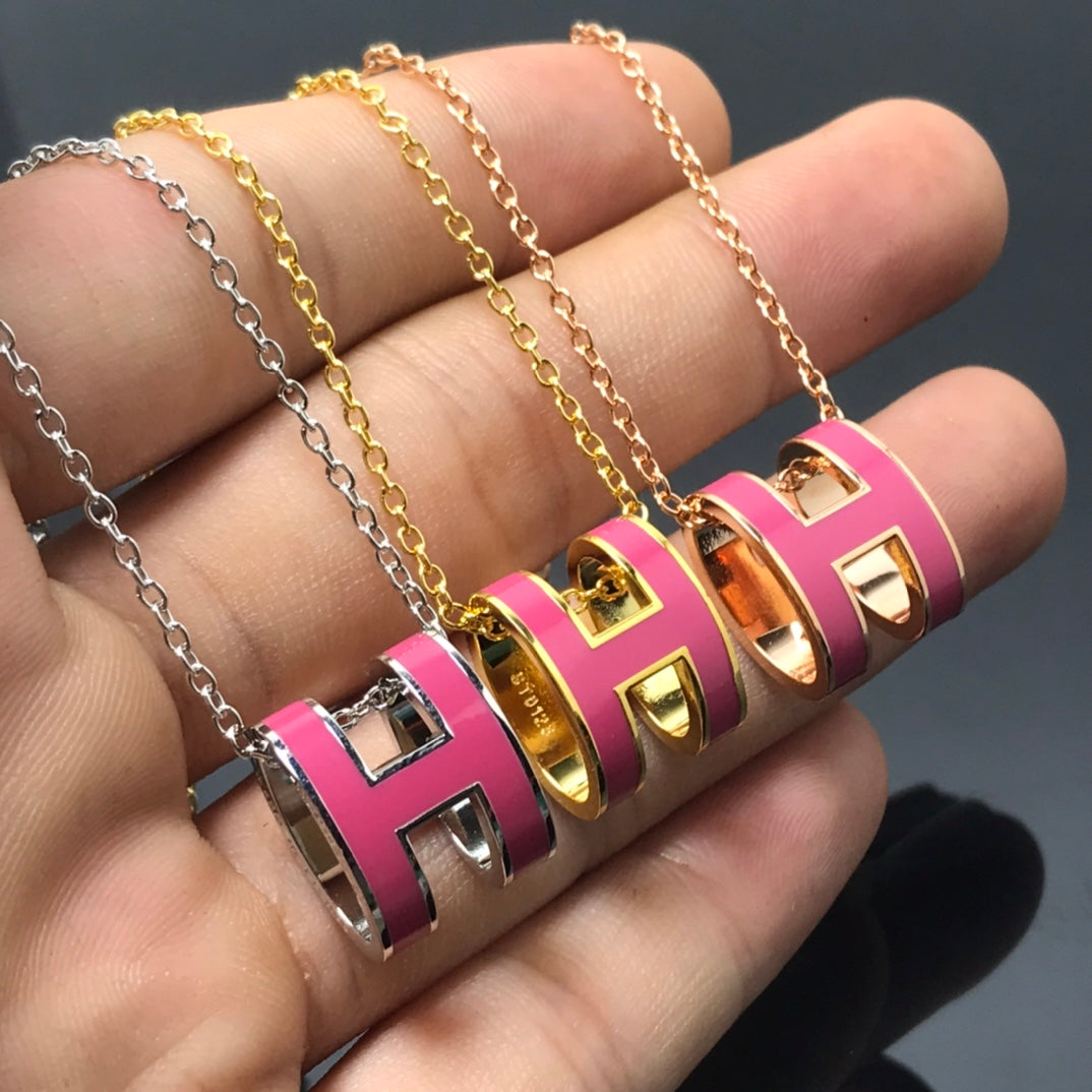 [Love's Uplift]H NECKLACE PINK