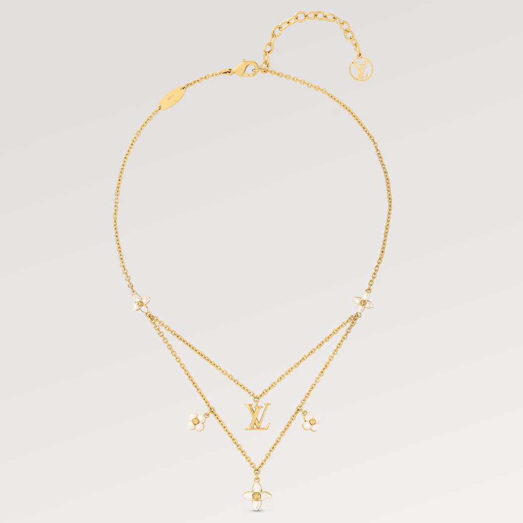 [Love's Uplift]FLOWERGRAM GOLD MOP DOUBLE ROW NECKLACE