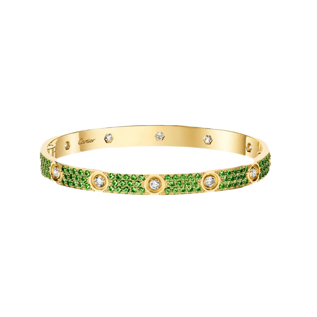 [Love's Uplift]2026 PAVE GEMSTONE LOVE BRACELET 6.1MM 10 DIAMONDS