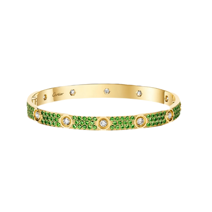 [Love's Uplift]2026 PAVE GEMSTONE LOVE BRACELET 6.1MM 10 DIAMONDS