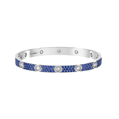 [Love's Uplift]2026 PAVE GEMSTONE LOVE BRACELET 6.1MM 10 DIAMONDS