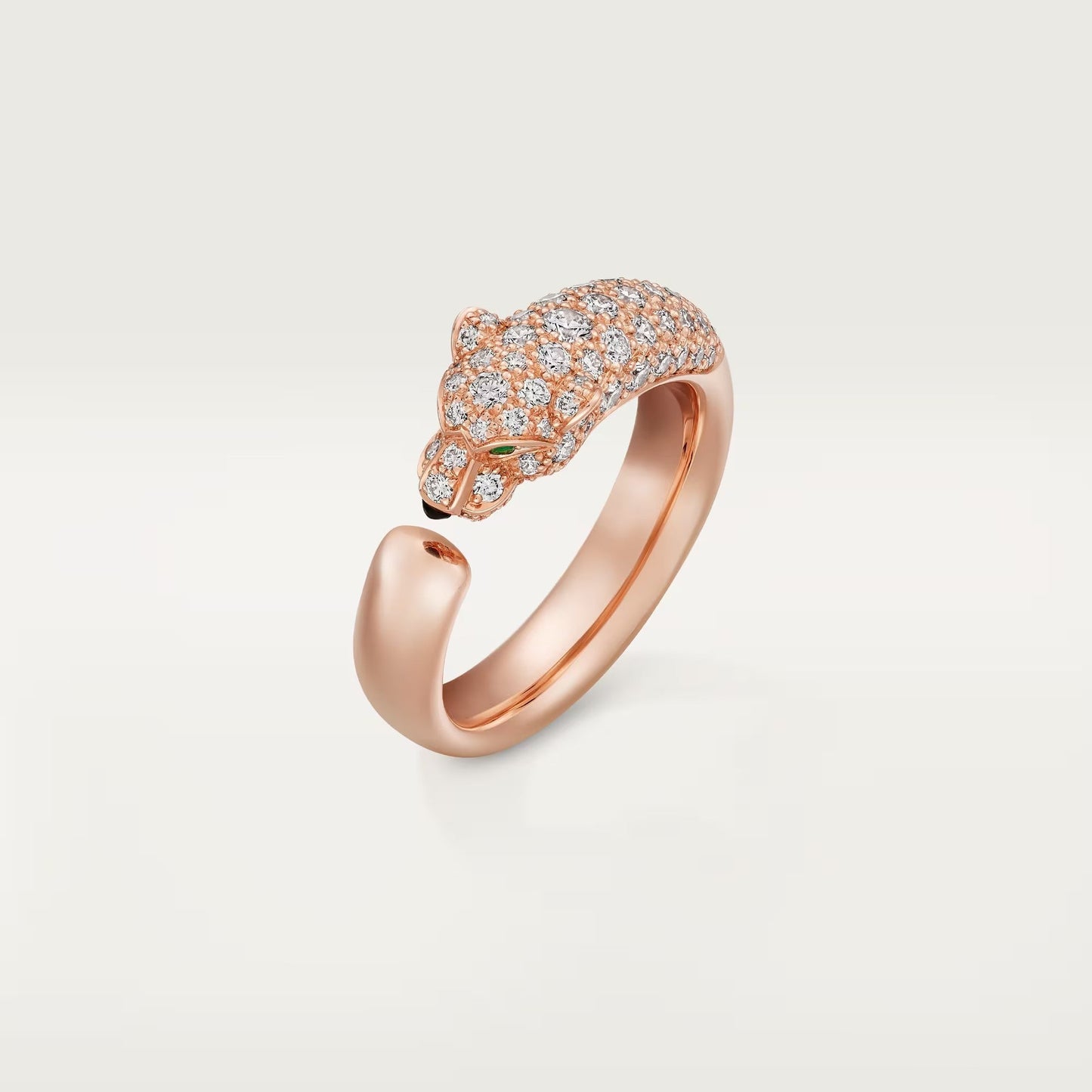 [Love's Uplift]PANTHERE HALF DIAMOND SMALL RING