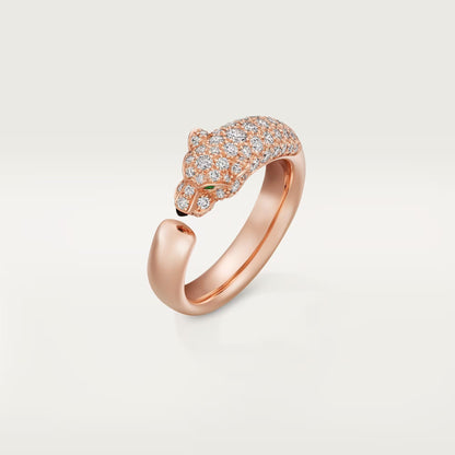[Love's Uplift]PANTHERE HALF DIAMOND SMALL RING