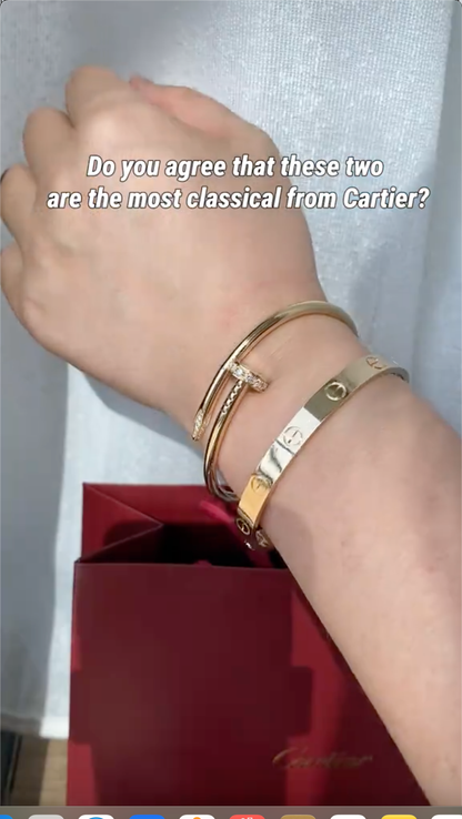 [Love's Uplift] LOVE Classic & JUSTE Diamond Bracelet Stack Set