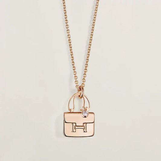 [Love's Uplift]AMULETTE PEDANT ROSE GOLD NECKLACE