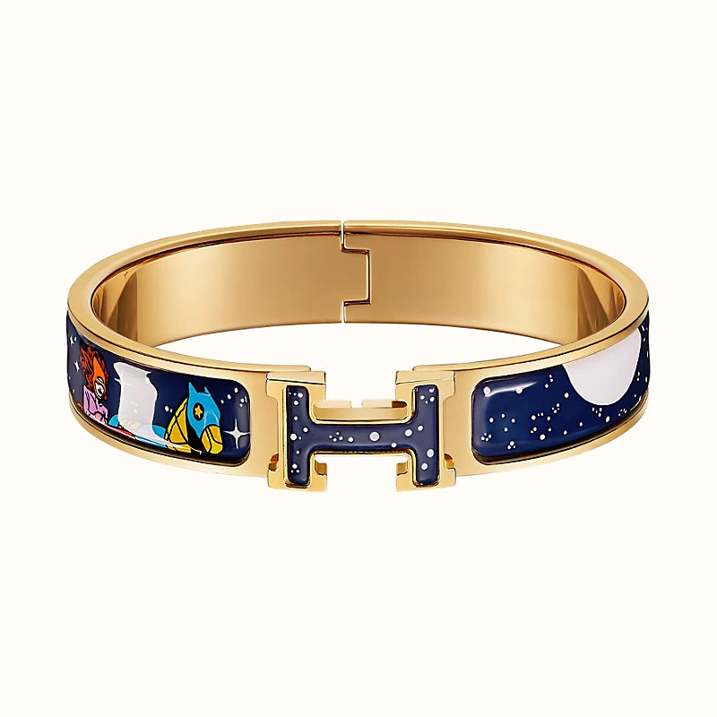 [Love's Uplift]H STAR AND MOON BRACELET 12MM