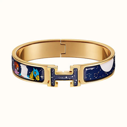 [Love's Uplift]H STAR AND MOON BRACELET 12MM