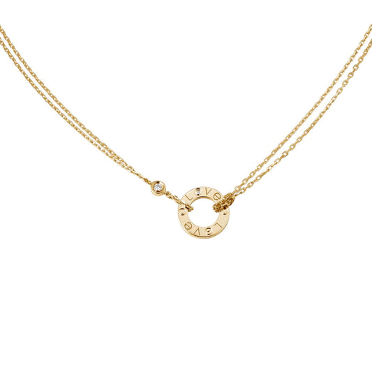 [Love's Uplift]LOVE NECKLACE 16MM 2 DIAMONDS