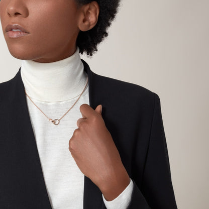 [Love's Uplift]LOVE DOUBLE RING NECKLACE