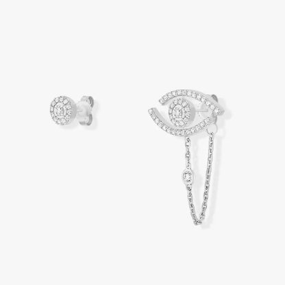 [Love's Uplift ]Lucky Eye Diamond Earrings
