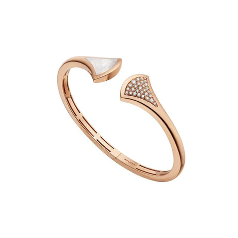 [Love's Uplift]DREAM BRACELET OPEN PINK GOLD MOP DIAMOND