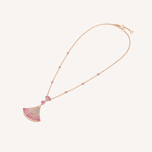 [Love's Uplift]DREAM NECKLACK DIAMOND PINK GOLD