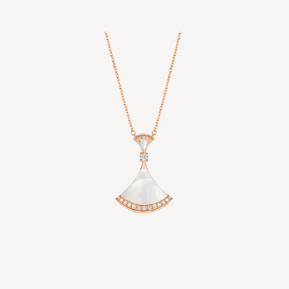 [Love's Uplift]DREAM NECKLACE MOP PINK GOLD DIAMOND