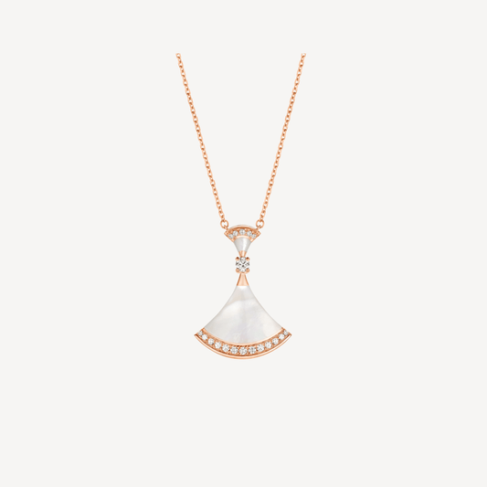 [Love's Uplift]DREAM NECKLACE MOP PINK GOLD DIAMOND