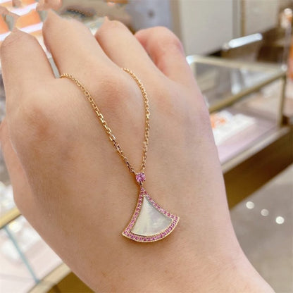 [Love's Uplift]DREAM NECKLACE MOP DIAMOND PINK