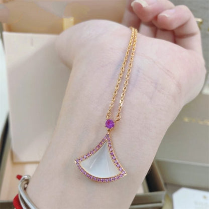 [Love's Uplift]DREAM NECKLACE MOP DIAMOND PINK