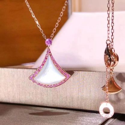 [Love's Uplift]DREAM NECKLACE MOP DIAMOND PINK