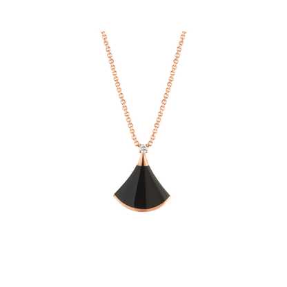 [Love's Uplift]DREAM NECKLACE ONYX 1 DIAMOND