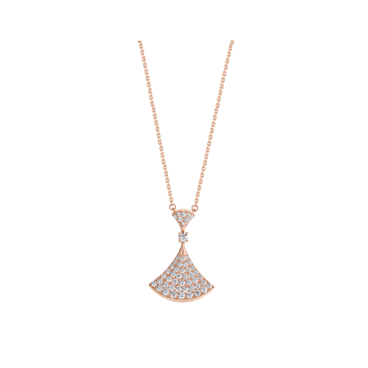 [Love's Uplift]DREAM NECKLACE PINK GOLD FULL DIAMOND