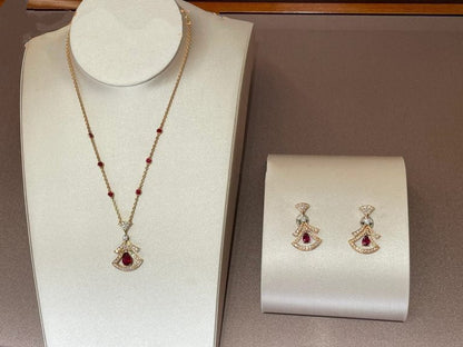 [Love's Uplift]DREAM NECKLACE CARNELIAN DIAMOND PINK GOLD