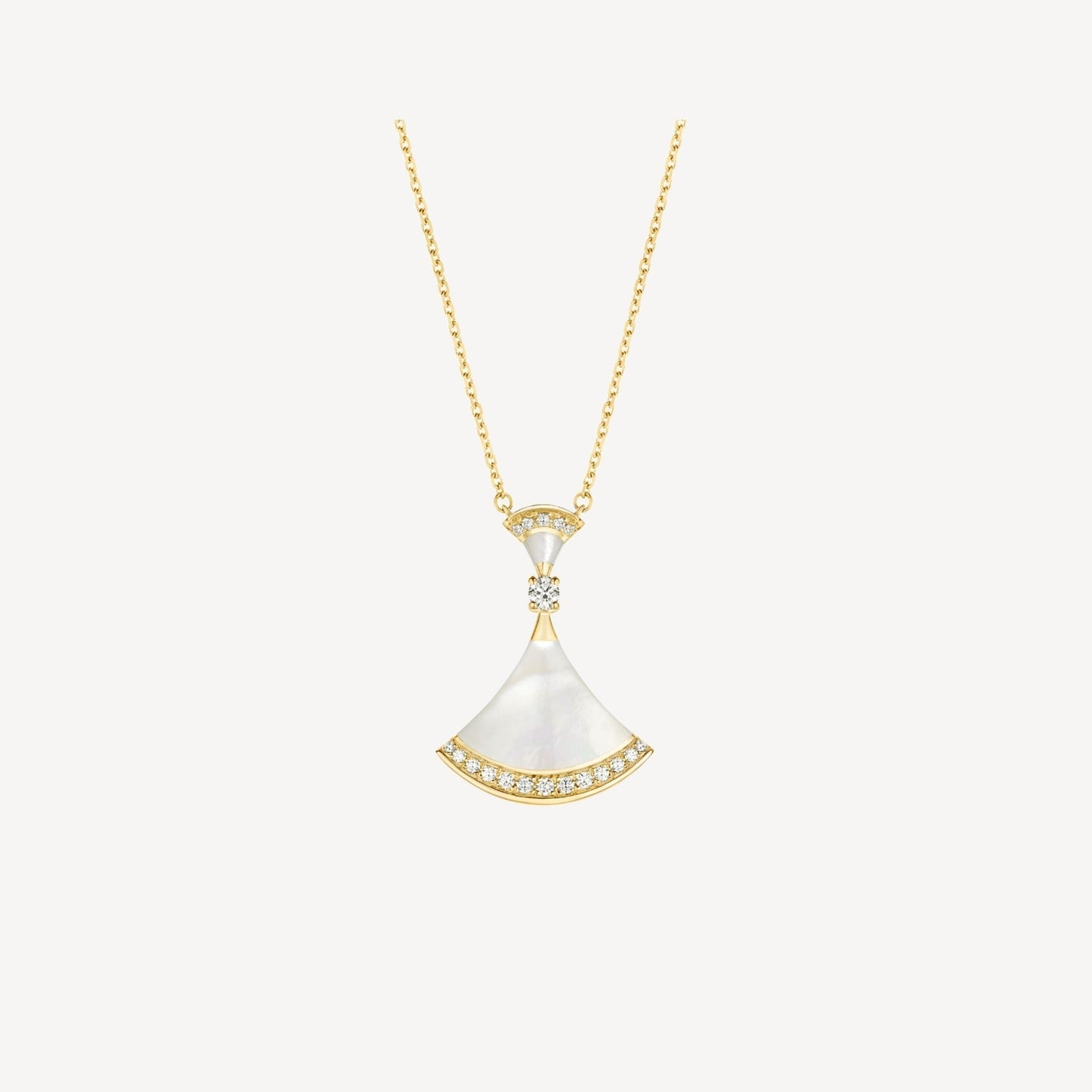[Love's Uplift]DREAM NECKLACE MOP GOLD DIAMOND