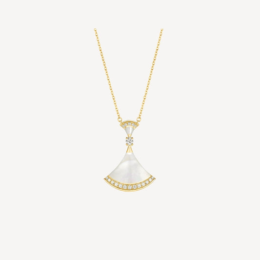 [Love's Uplift]DREAM NECKLACE MOP GOLD DIAMOND