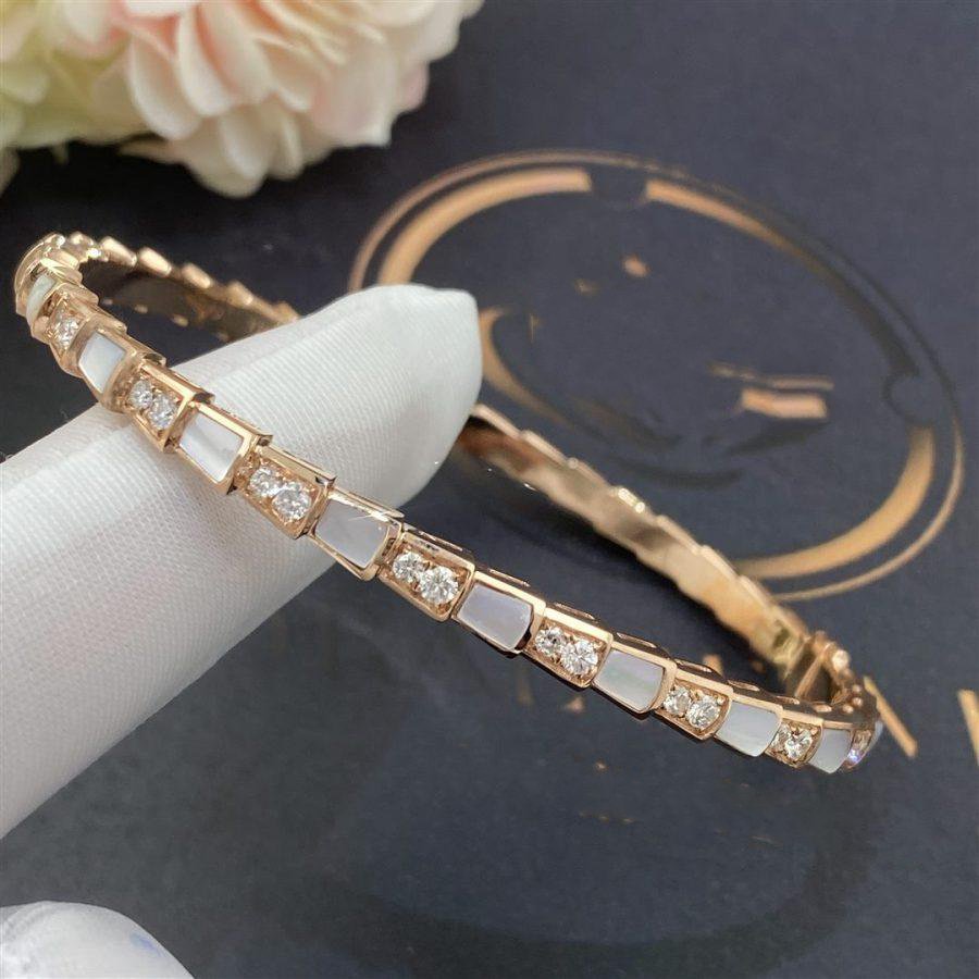 [Love's Uplift]SERPENTI BRACELET PINK GOLD MOP DIAMOND