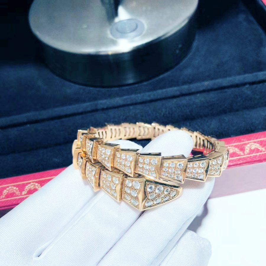 [Love's Uplift]SERPENTI BRACELET 8MM PINK GOLD DIAMOND